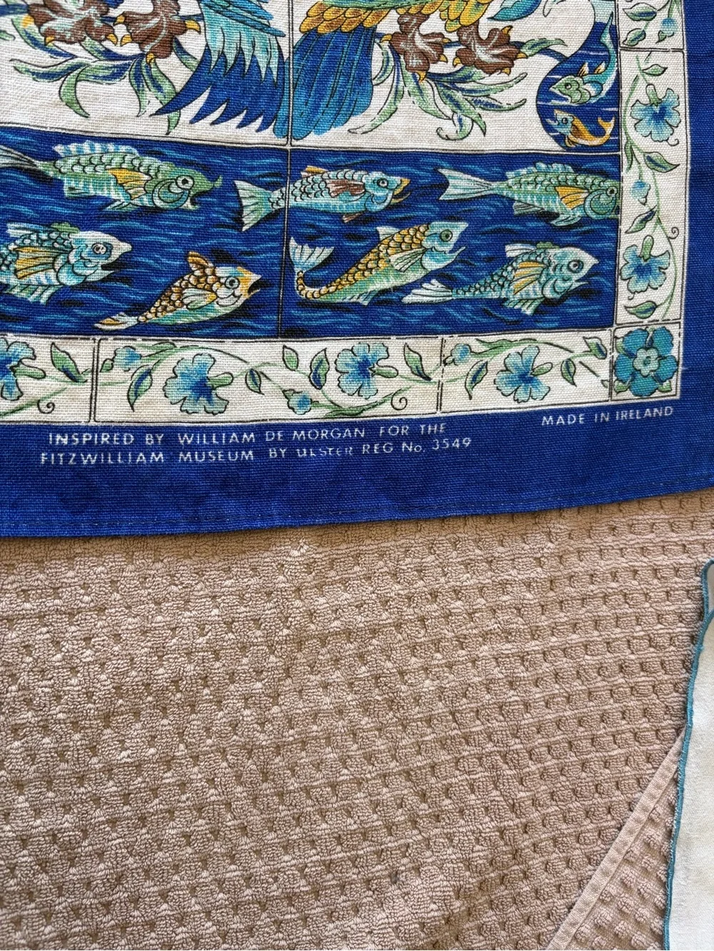 Vintage Ulster Weavers Blue Linen Kitchen Towel